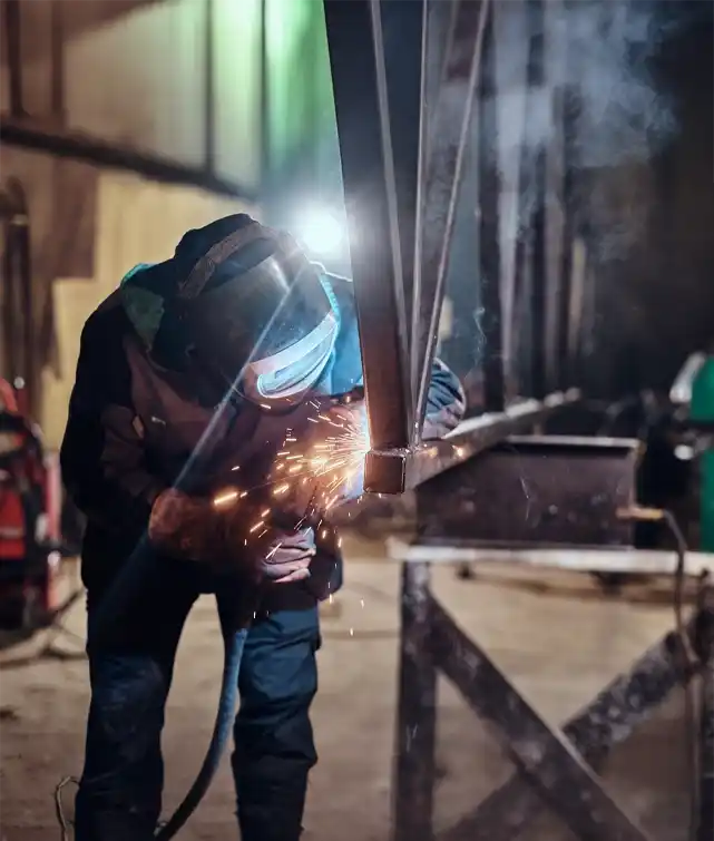 person repairing boiler