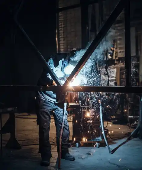 person doing a R-stamp repair